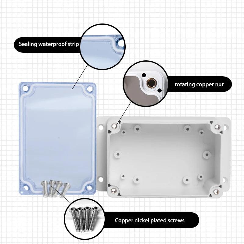 IP67 Plastic Transparent Box Waterproof Enclosure Electronic Project Outdoor Instrument Electrical Project Box Junction Housing