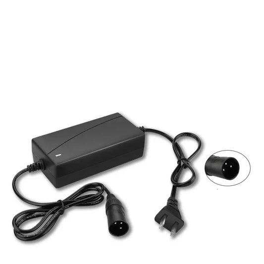 XLR connector charger, us plug balance scooter charger, overcharge protection charger, LED indicator scooter charger
