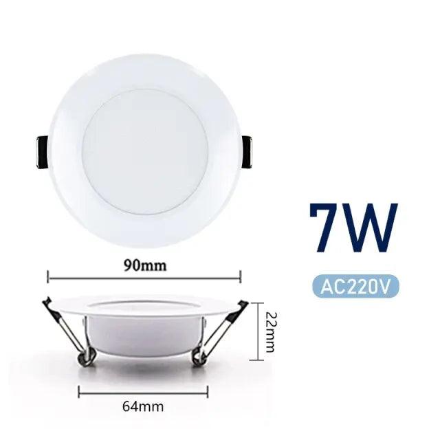 LATTUSO- 10pcs/lot Led Downlights 220V Ceiling Light| 3W-15W Cold/Warm light optional - electrical center b2c