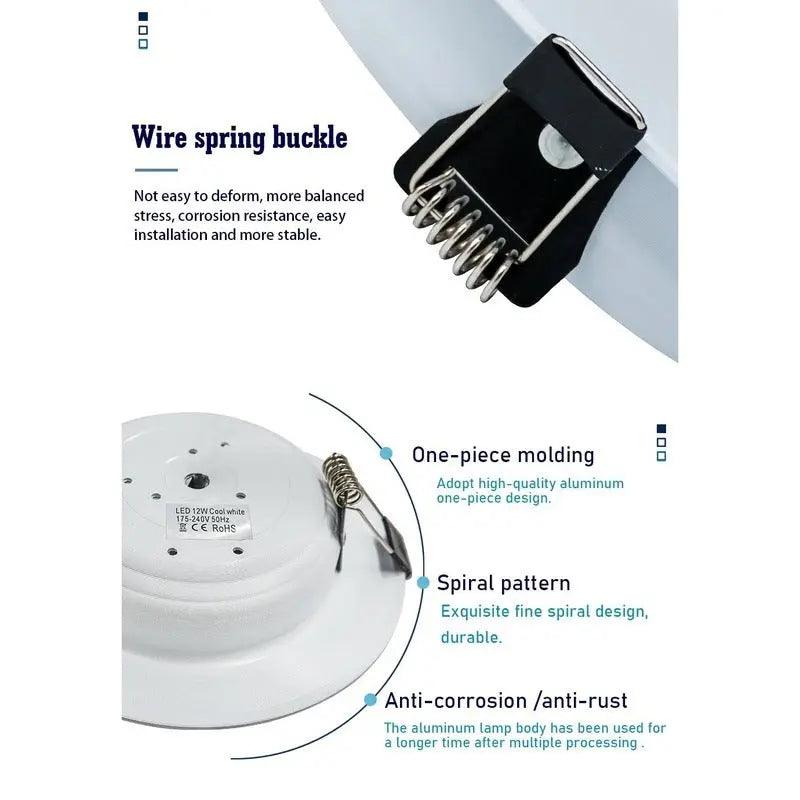 LATTUSO- 10pcs/lot Led Downlights 220V Ceiling Light| 3W-15W Cold/Warm light optional - electrical center b2c