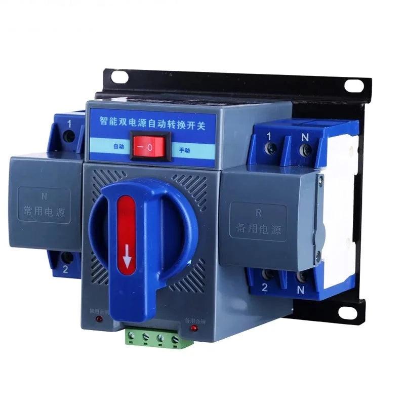 Micro Circuit Breaker Dual Power Automatic Transfer Switch 2P 10A/16A/ 25A 32A 40A 50A 63A 230V Auto Transfer Switch