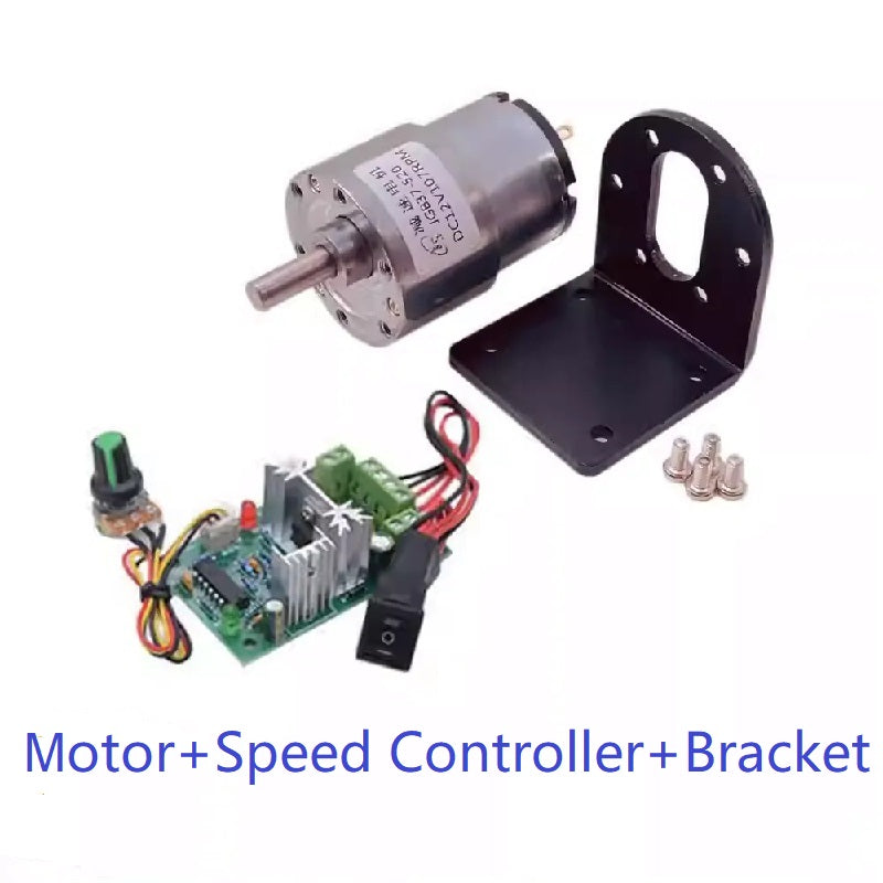 JGB37-520 DC Gear Motor 6V 12V 24V High Torque Metal Gear Low Speed Motor