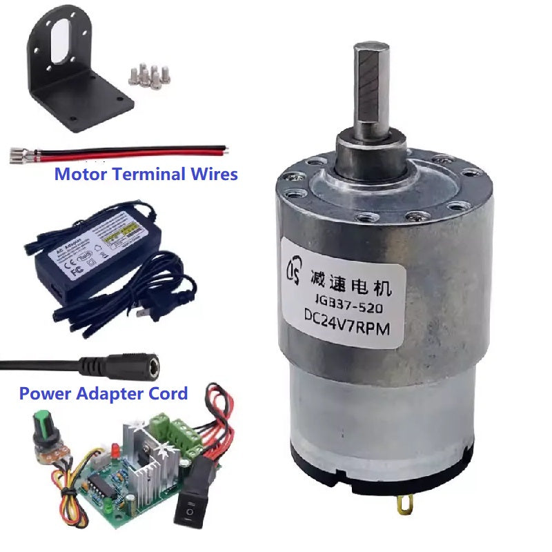 JGB37-520 DC Gear Motor 6V 12V 24V High Torque Metal Gear Low Speed Motor