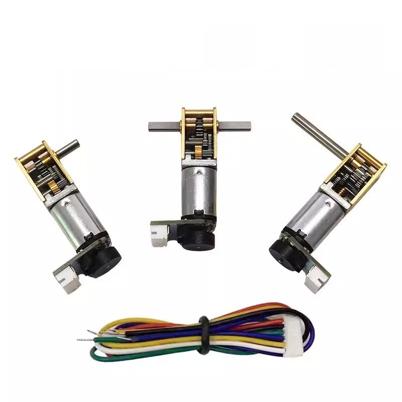 N20-1218 Worm Gear DC Motor with Hall Encoder | 3V 6V 12V