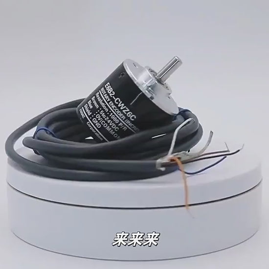 rotary encoder, optical encoder, incremental encoder, E6B2-CWZ6C, E6B2CWZ6C, NPN encoder, open collector encoder, speed sensor, position sensor, pulse encoder, motor encoder, OMRON compatible encoder, CNC encoder, automation sensor