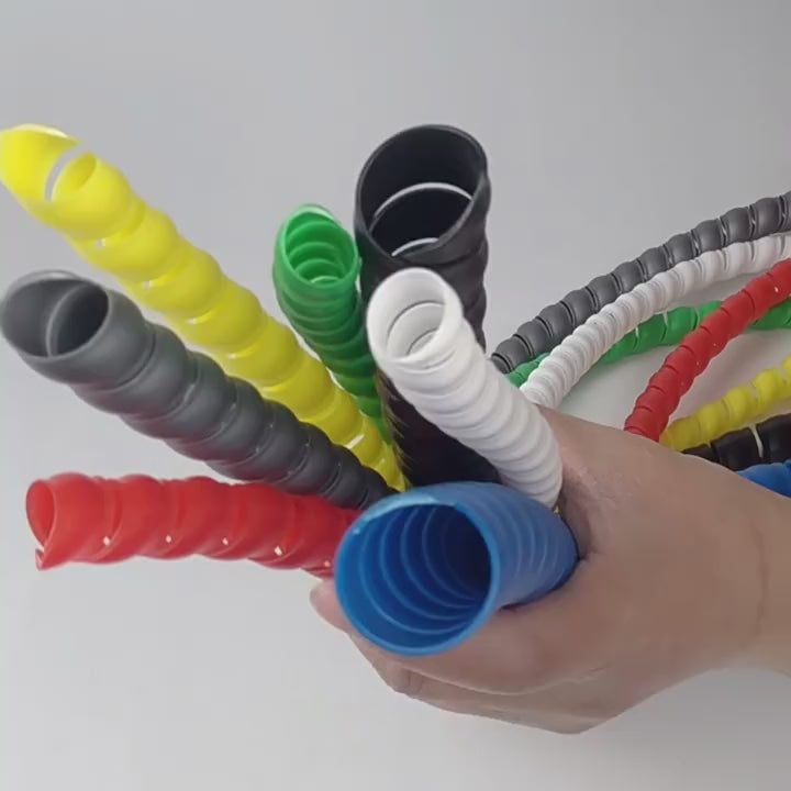 spiral wrap tubing, cable protective sleeve, hydraulic hose protector, wire loom wrap, PE cable wrap, pet anti-bite wire cover, car washer hose sleeve, air conditioner pipe wrap, flexible conduit wrap, industrial pipeline protection