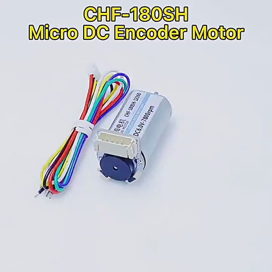fk180 encoder motor, chf-fk180sh, 6v 12v dc motor, smart car encoder motor, 11-line ab phase encoder, 7800rpm 16000rpm motor, speed control motor, robotics kit motor, magnetic encoder motor, small dc motor, chiHai motor