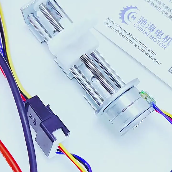 linear stepper motor, SM1530 motor, 1530 motor, linear actuator, 6V stepper motor, 2-phase 4-wire stepper motor, permanent magnet stepper motor, 30mm stroke motor, M3 lead screw motor, reciprocating motor, micro linear motor, slider stepper motor, bipolar stepper motor, stepper motor with driver, PLC control stepper motor, 3D printer stepper motor, engraver motor, compact linear motor, ChiHai motor