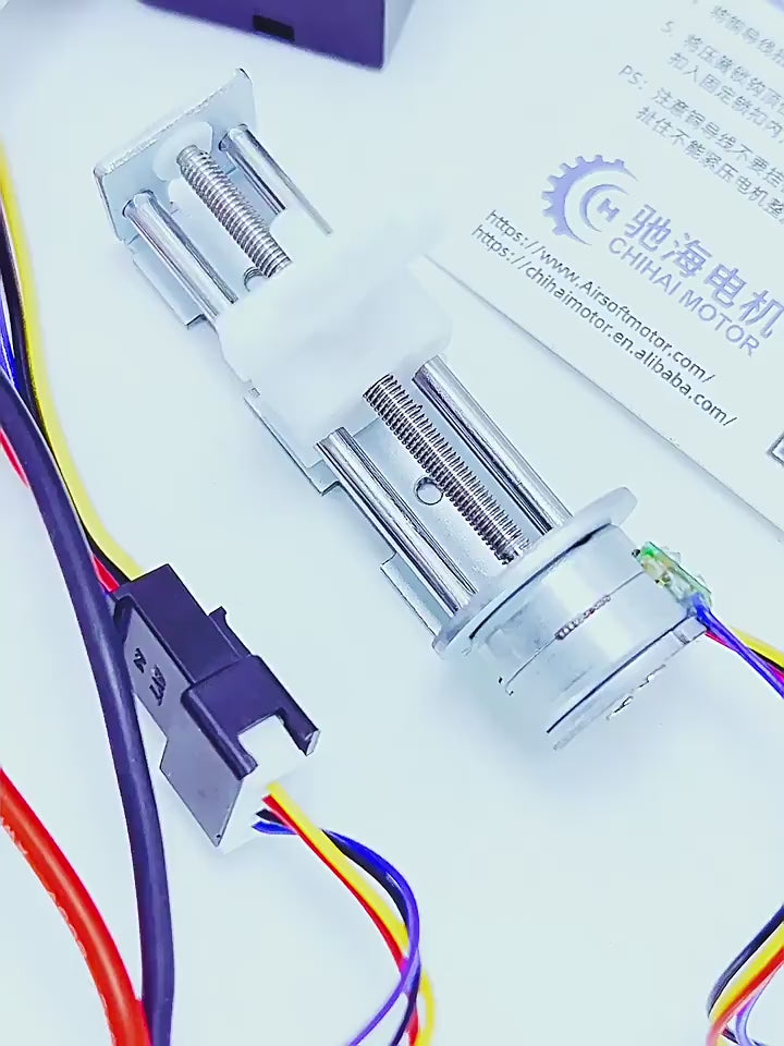 linear stepper motor, SM1530 motor, 1530 motor, linear actuator, 6V stepper motor, 2-phase 4-wire stepper motor, permanent magnet stepper motor, 30mm stroke motor, M3 lead screw motor, reciprocating motor, micro linear motor, slider stepper motor, bipolar stepper motor, stepper motor with driver, PLC control stepper motor, 3D printer stepper motor, engraver motor, compact linear motor, ChiHai motor