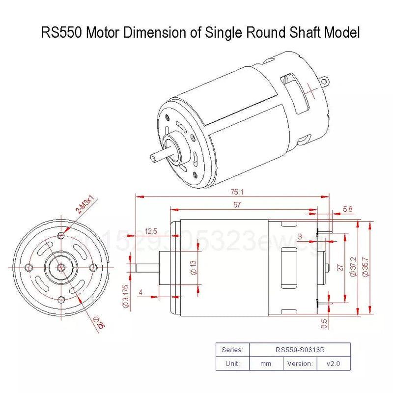 9 teeth dc motor,hz motor rs550ph 18v