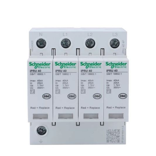 Schneider- TYPE II Pluggable Surge Protector iPRU| 3P+N 10KA-120KA optional