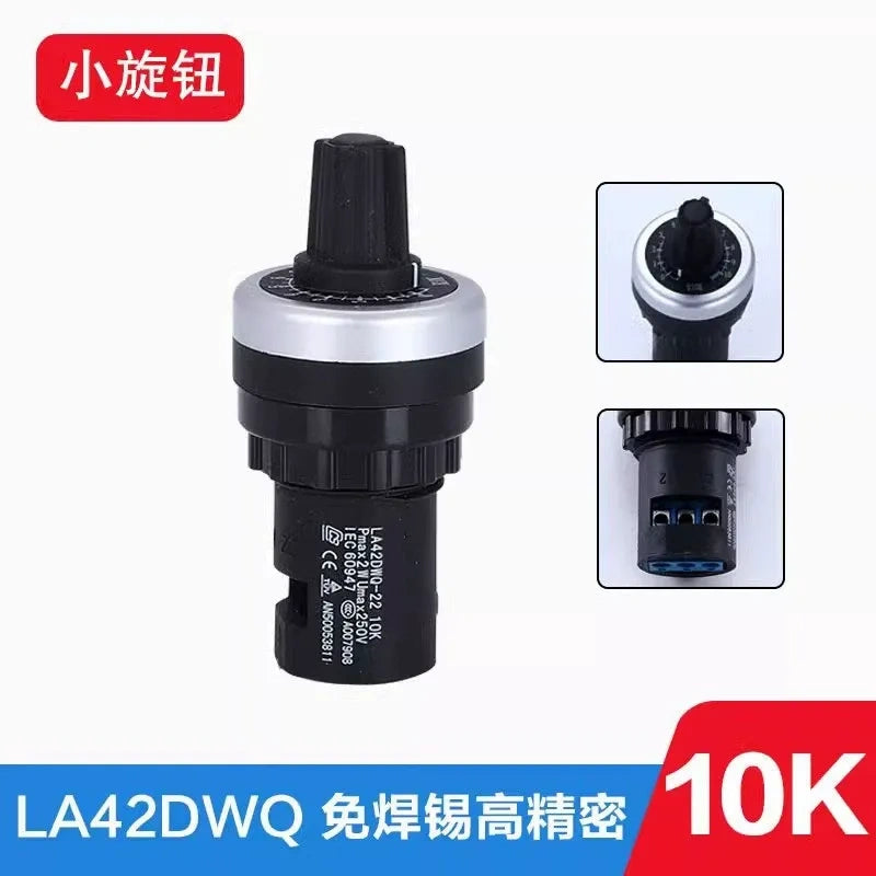 LA42DWQ-22,22mm potentiometer,inverter speed potentiometer,rotary potentiometer,10k potentiometer,22mm rotary pot,analog speed adjustment potentiometer