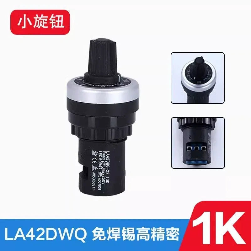 LA42DWQ-22,22mm potentiometer,inverter speed potentiometer,rotary potentiometer,1k potentiometer,22mm rotary pot,analog speed adjustment potentiometer