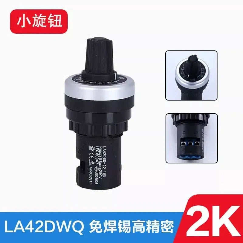 LA42DWQ-22,22mm potentiometer,inverter speed potentiometer,rotary potentiometer,2k potentiometer,22mm rotary pot,analog speed adjustment potentiometer