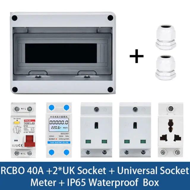 TAIXI- Outdoor Waterproof Socket Electrical Distribution Box|  EU AU UK IT FR Universal Socket optional - electrical center b2c