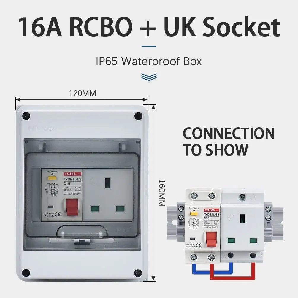 TAIXI- Outdoor Waterproof Socket Electrical Distribution Box|  EU AU UK IT FR Universal Socket optional - electrical center b2c