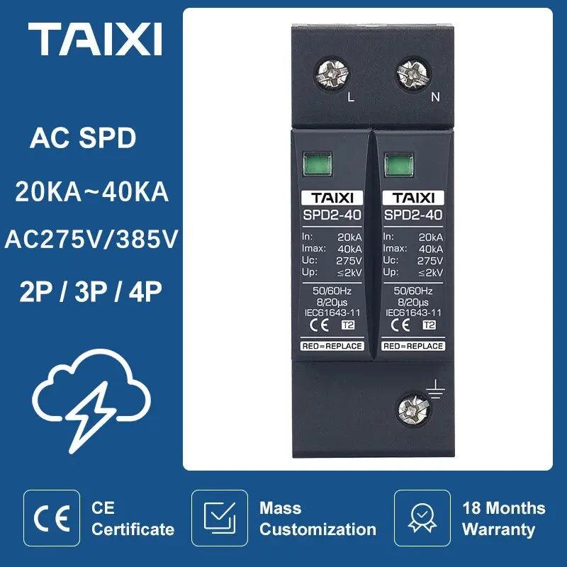 TAIXI- Surge Protective Device AC  20KA~40KA Surge Protector - electrical center b2c