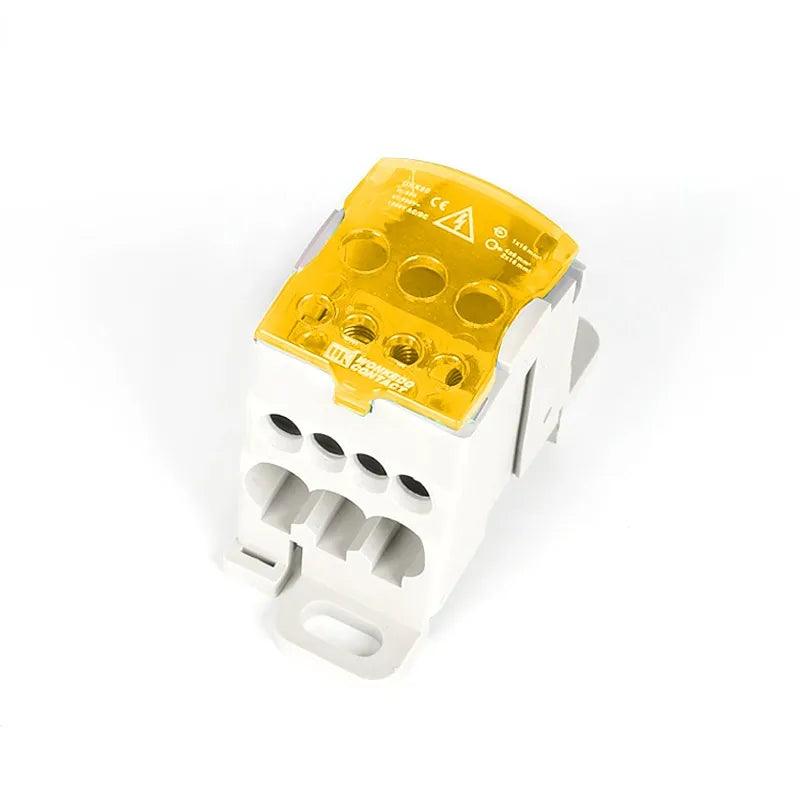Terminal Block UKK80A  Electric Wire Connector 1 in many Out Din Rail distribution Wiring Accessories Blue Yellow Green Red