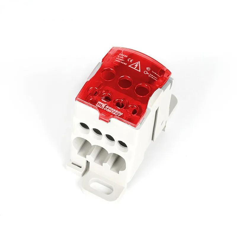 Terminal Block UKK80A  Electric Wire Connector 1 in many Out Din Rail distribution Wiring Accessories Blue Yellow Green Red