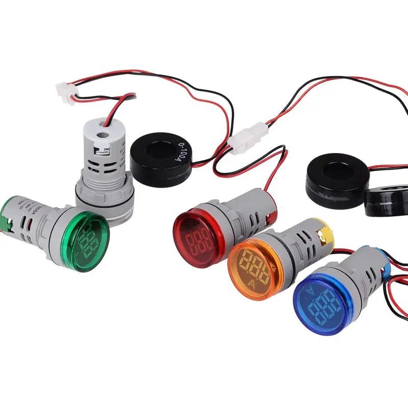 TOMZN- 22MM LED Digital Ampere Meter 0-100A / Multicolor Optional - electrical center b2c,current indicator led