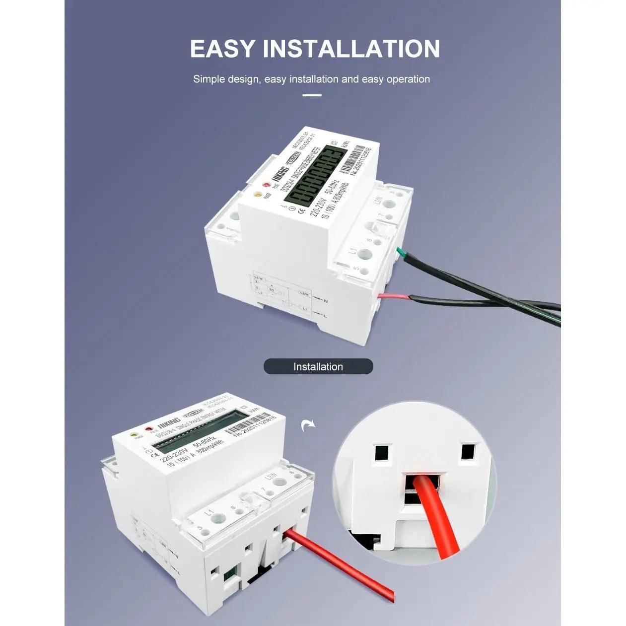 TOMZN- 30(100)A Energy Meter| Single phase Din rail type - electrical center b2c