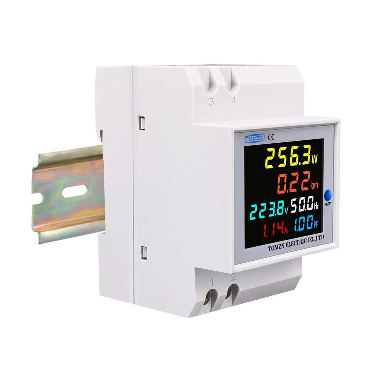 TOMZN- Din rail AC monitor 6IN1- 100A Frequency Meter| 40-300V/ 250-450V Optional - electrical center b2c