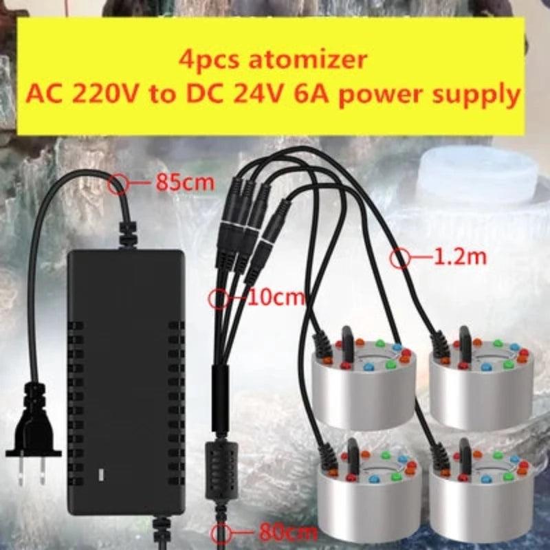 Ultrasonic Humidifier AC 220V To DC 24V Mist Maker Fogger Nebulizer Water Fountain Fish Tank Pond Atomizer Head Air Humidifier