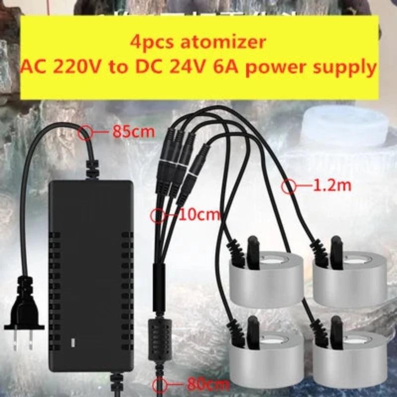 Ultrasonic Humidifier AC 220V To DC 24V Mist Maker Fogger Nebulizer Water Fountain Fish Tank Pond Atomizer Head Air Humidifier