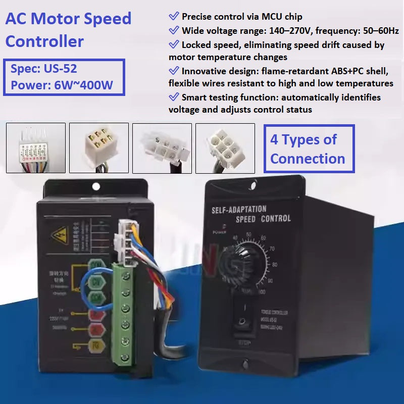 UX-52 MCU control multi-function Digital display Motor Speed 15W~250W AC220V Pinpoint Regulator Controller