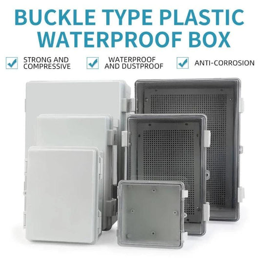 Waterproof Plastic Enclosure With Hasp Electrical Junction Box Outdoor Sealed Switch Power Case Electrical Distribution Boxes - electrical center b2c