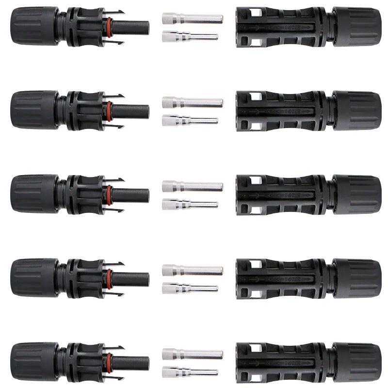 Wholesale DC Photovoltaic Connector male and female Solar Panel PV Connectors 1500V/60A used for Solar Cable 6mm2/8mm2/10mm2