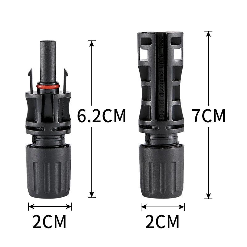 Wholesale DC Photovoltaic Connector male and female Solar Panel PV Connectors 1500V/60A used for Solar Cable 6mm2/8mm2/10mm2
