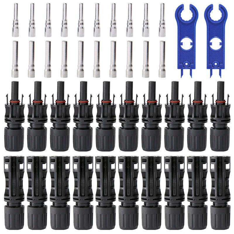 Wholesale DC Photovoltaic Connector male and female Solar Panel PV Connectors 1500V/60A used for Solar Cable 6mm2/8mm2/10mm2