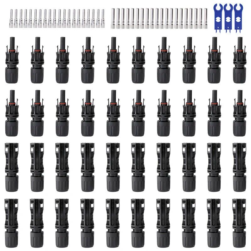 Wholesale DC Photovoltaic Connector male and female Solar Panel PV Connectors 1500V/60A used for Solar Cable 6mm2/8mm2/10mm2