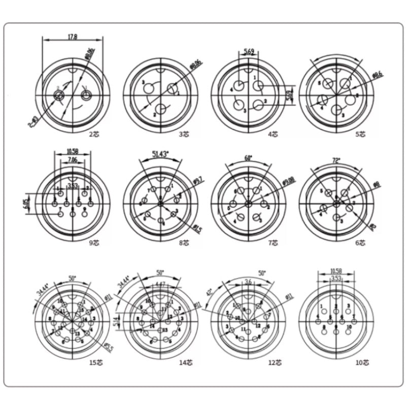GX20 Diamond Flange Aviation Connector