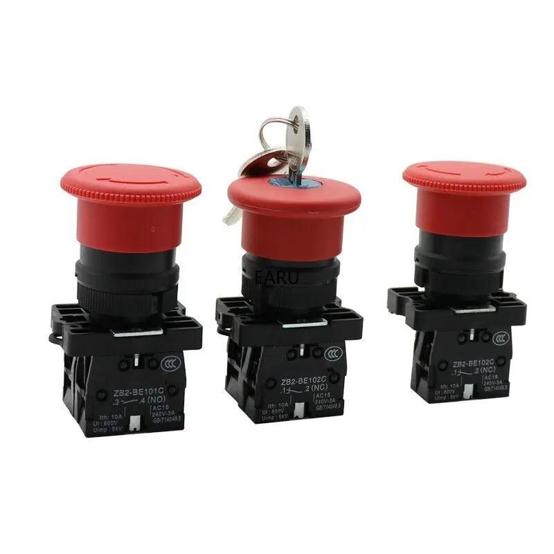 XB2-ES542 XB2-ES145 Rotray Knob Lock Key Switch|  1NC/1NO 1NC optional - electrical center b2c