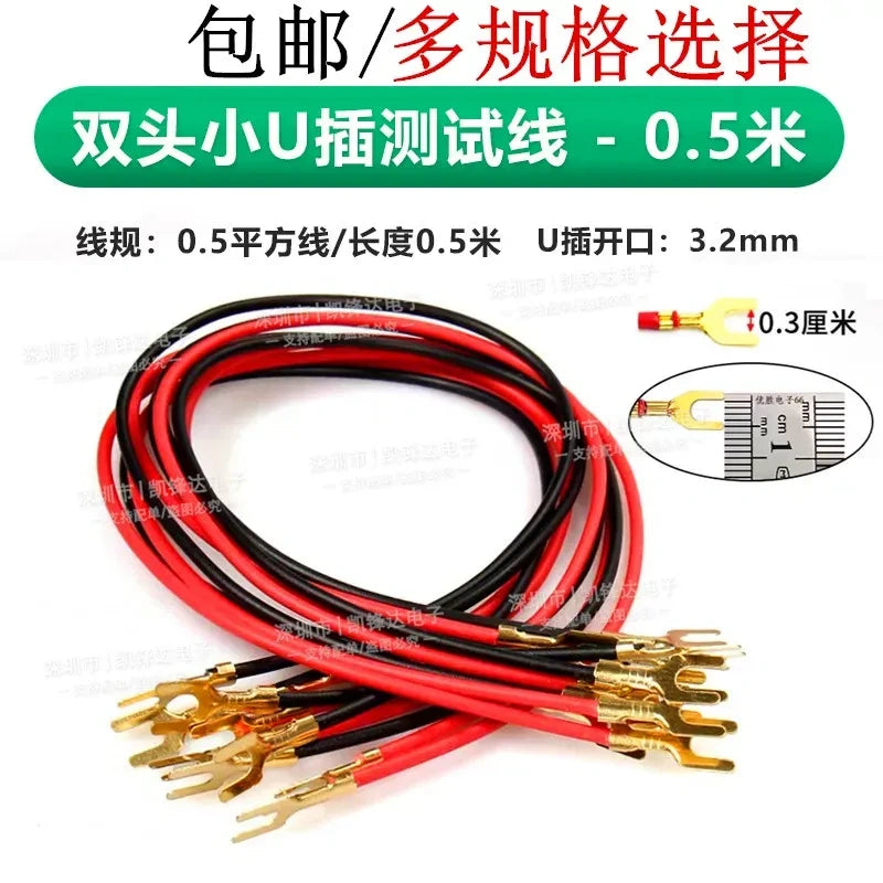 Insulated Alligator Clip Test Leads, Banana Plug to Alligator Clip Cable, Multimeter Power Test Wire, Double End Alligator Clip Jumper Wire for Electrical Testing