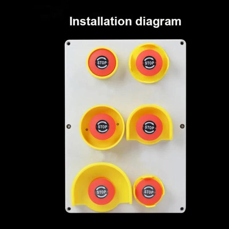 electrical center b2c | Yellow 22mm Emergency stop button protection ...