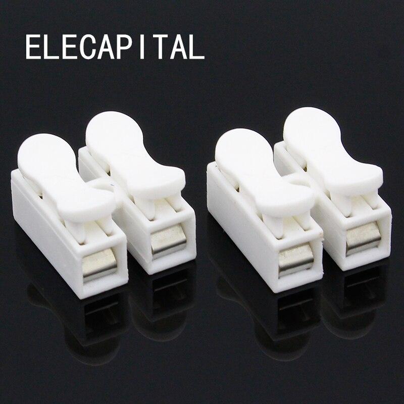 10x3P 2PSpring Connector LED Strip Light Wire Connecting No Welding No Screws Quick Connector cable clamp Terminal Block 2 3 Way.