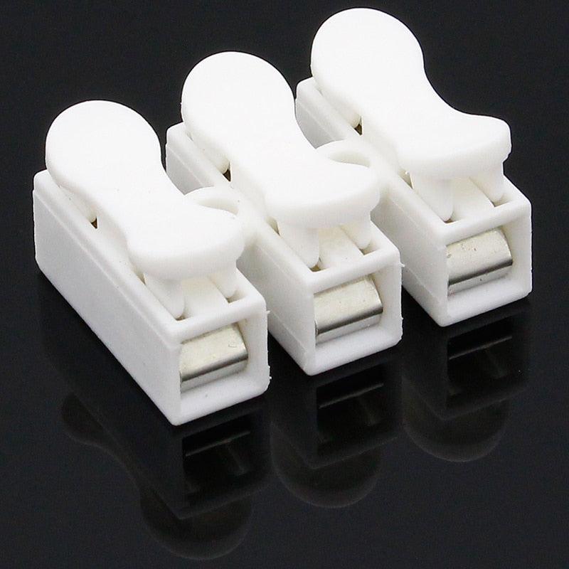 10x3P 2PSpring Connector LED Strip Light Wire Connecting No Welding No Screws Quick Connector cable clamp Terminal Block 2 3 Way.