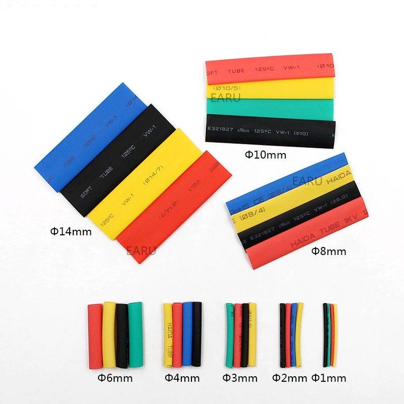 164pcs Set Polyolefin Shrinking Assorted Heat Shrink Tube Wire Cable Insulated Sleeving Tubing Set.