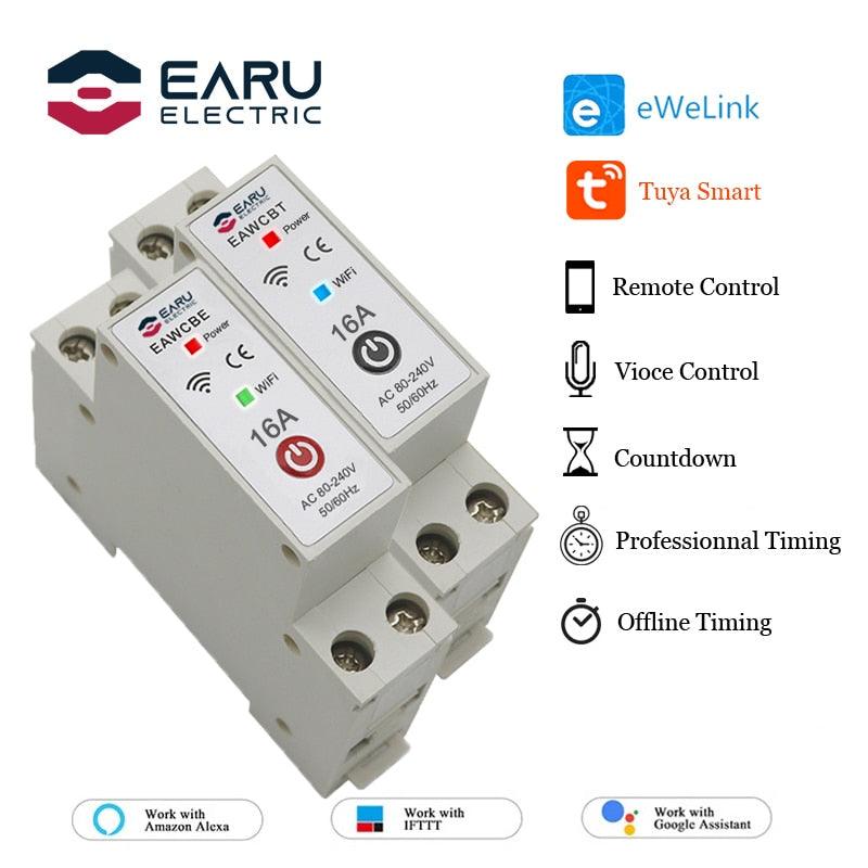 Breaker Remote Indicator electrical center b2c | 16A 1P 1P+N WiFi Smart Circuit Breaker Time ...