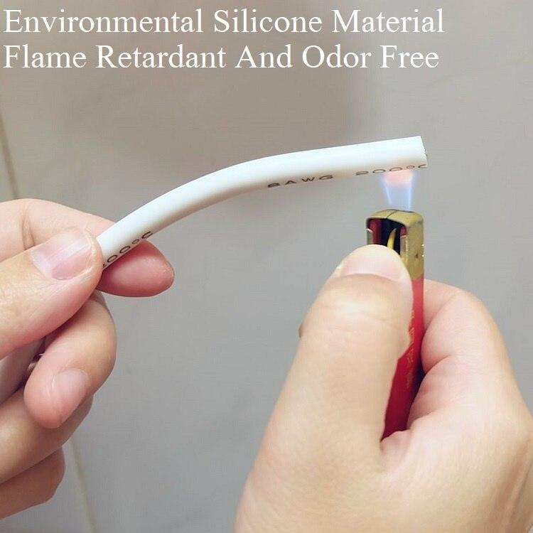 1M 22AWG Silicone Rubber Copper Wire Cable Electron LED Lamp Lighting Cable Super Soft Flexible High Temperature Insulated Wired.