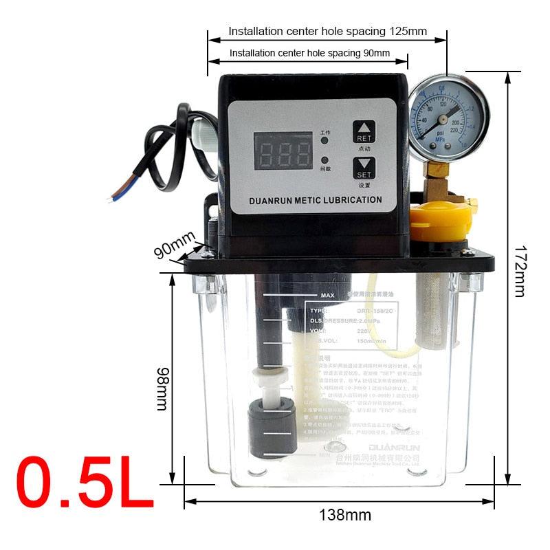 1pcs 0.5L 1L 2L Lubricant Pump Automatic Lubricating Oil Pump CNC Electromagnetic Lubrication Pump Lubricator.