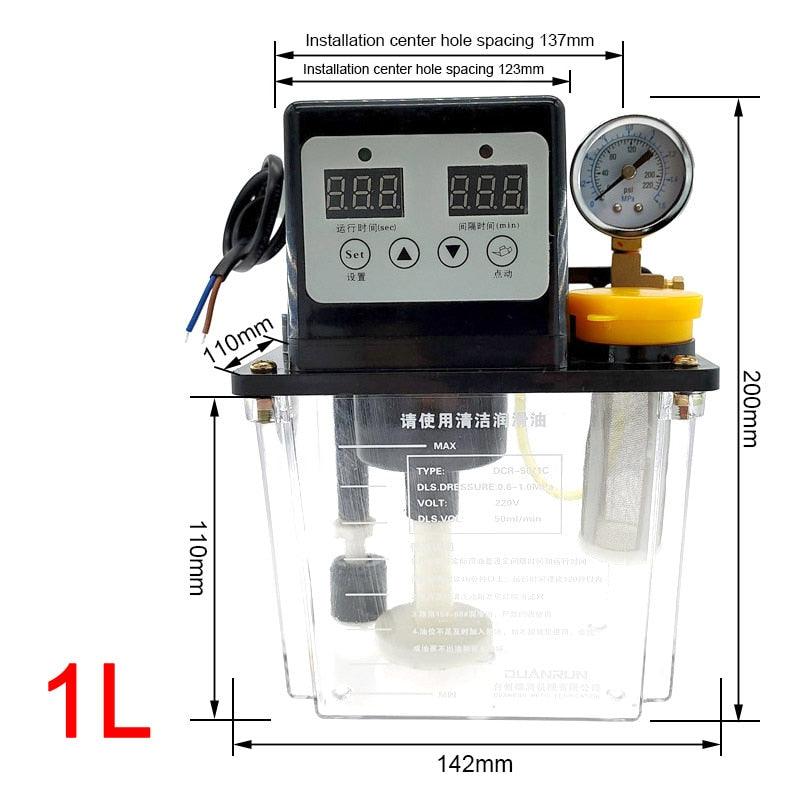 1pcs 0.5L 1L 2L Lubricant Pump Automatic Lubricating Oil Pump CNC Electromagnetic Lubrication Pump Lubricator.