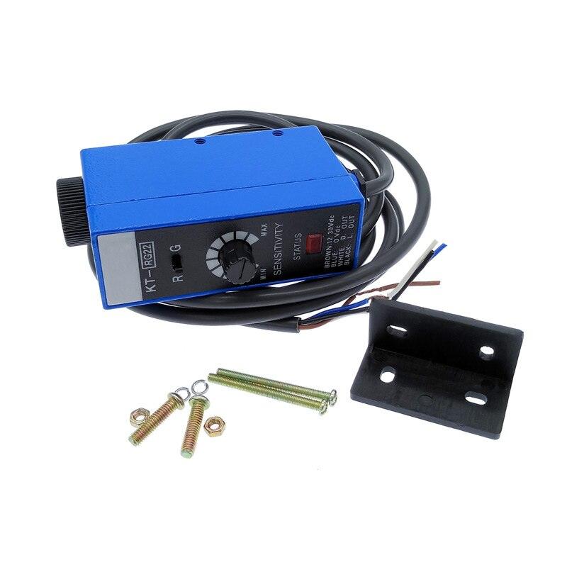 1pcs color code sensor KT-RG22 KT-BG22 KT-WG22 10-30V mark detection photoelectric switch color mark sensor.