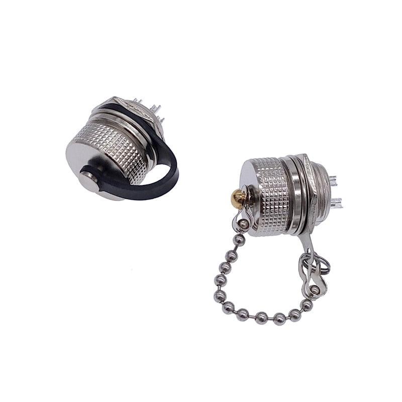 1PCS GX12 GX16 GX20 Aviation Connector Plug Cover Waterproof Dust Metal Cap Circular Connector Protective Sleeve New.