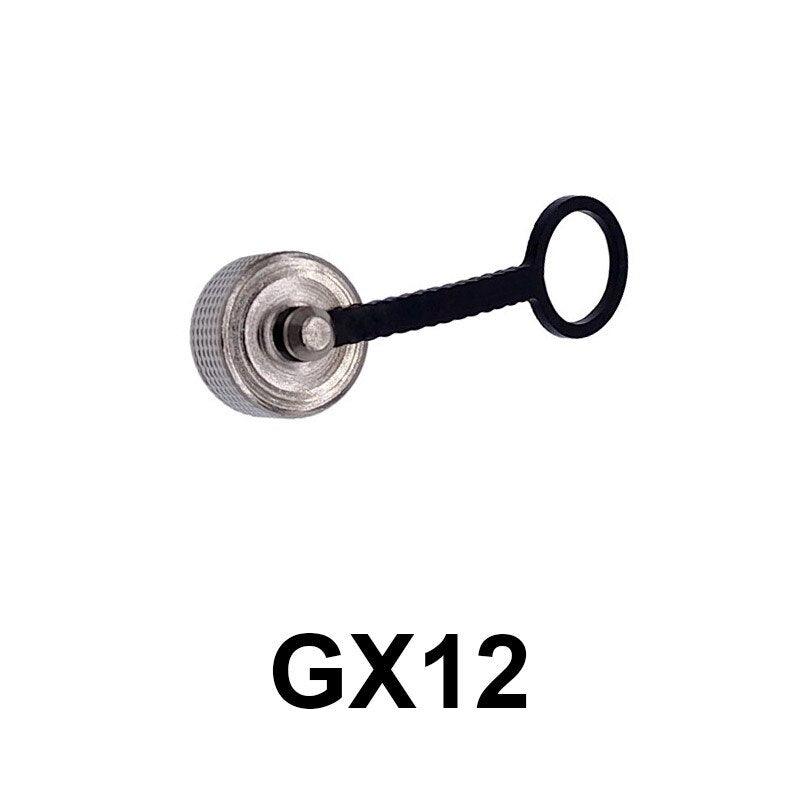 1PCS GX12 GX16 GX20 Aviation Connector Plug Cover Waterproof Dust Metal Cap Circular Connector Protective Sleeve New.