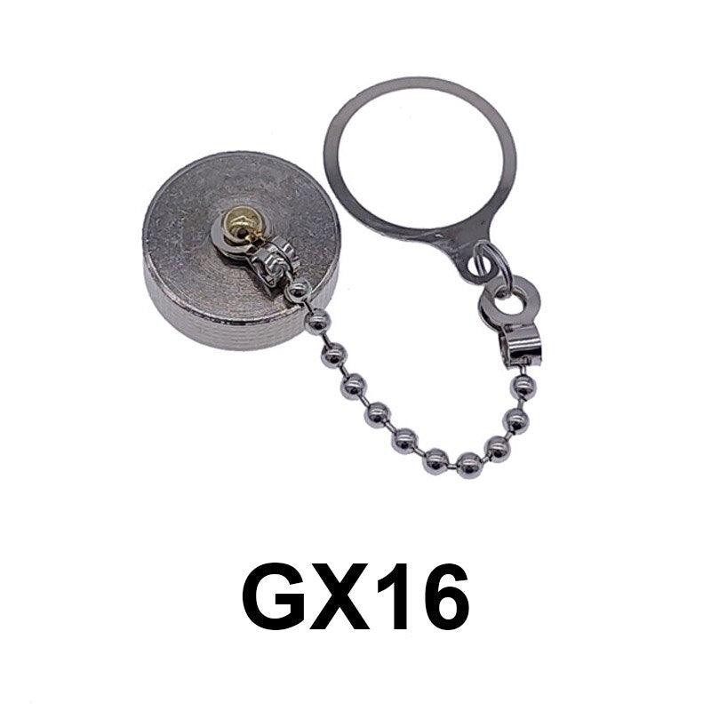 1PCS GX12 GX16 GX20 Aviation Connector Plug Cover Waterproof Dust Metal Cap Circular Connector Protective Sleeve New.