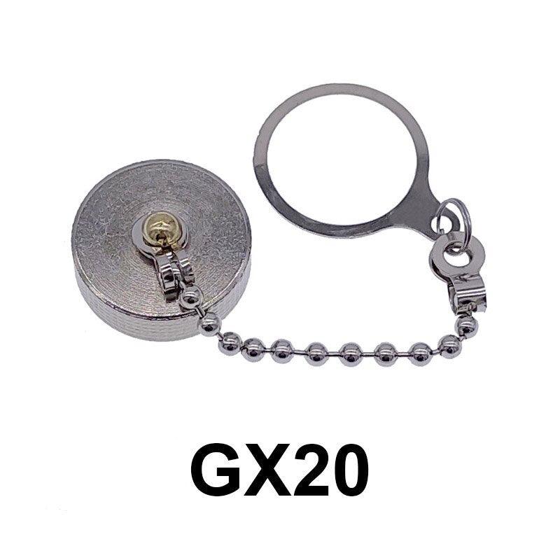 1PCS GX12 GX16 GX20 Aviation Connector Plug Cover Waterproof Dust Metal Cap Circular Connector Protective Sleeve New.